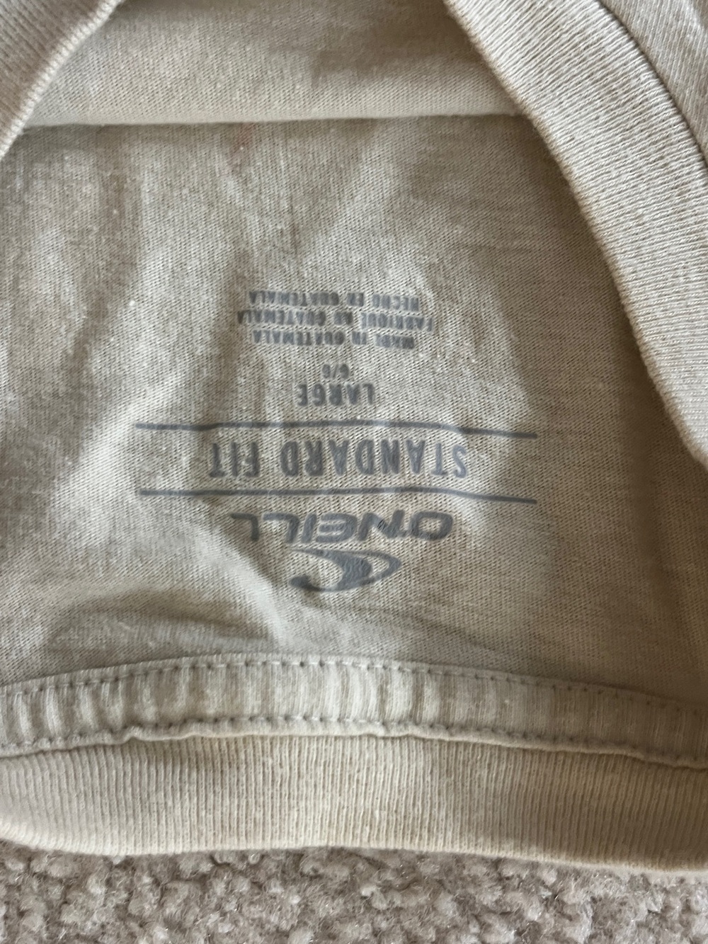 O'Neill Men's Crewneck Sweater in Light Beige